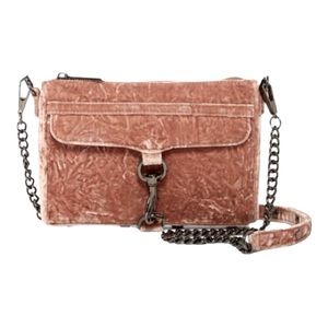 NWT Rebecca Minkoff crushed velvet mini Mac crossbody bag